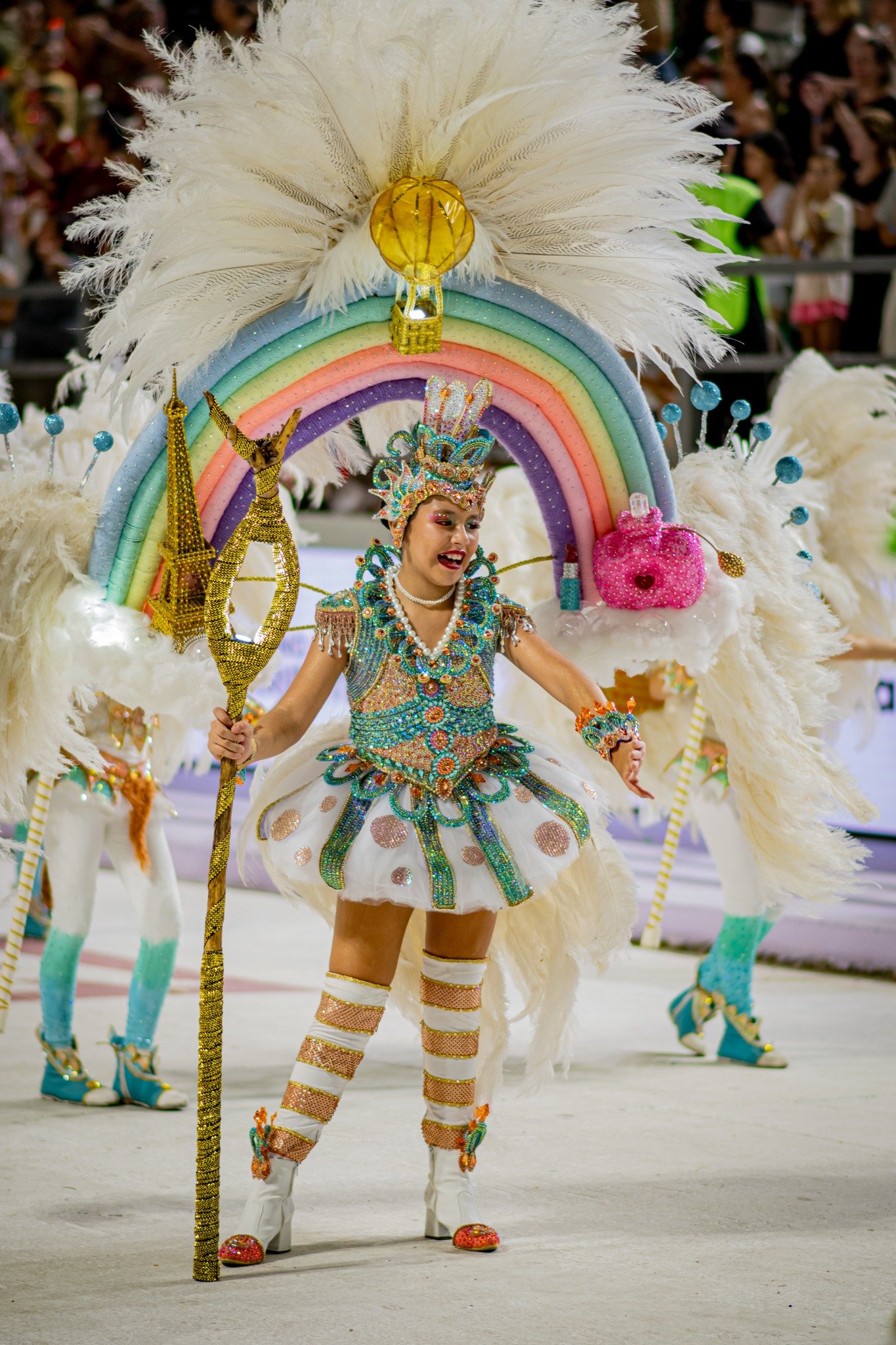 Agustina bailando en el Carnaval de Corrientes